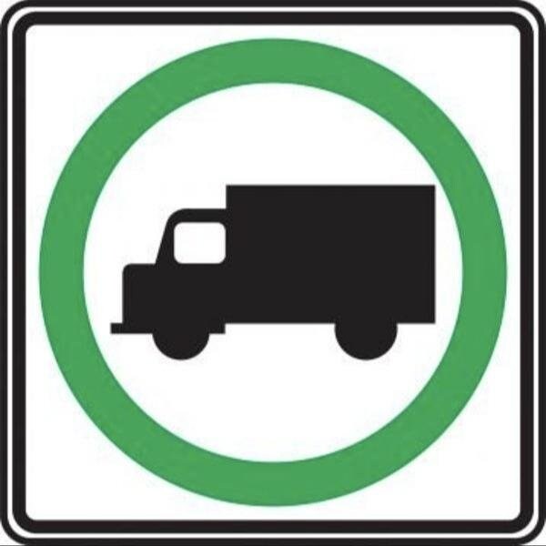 Accuform TRUCK RESTRICTI ON SIGN TRUCKS ALLOWED FRR042HP - main